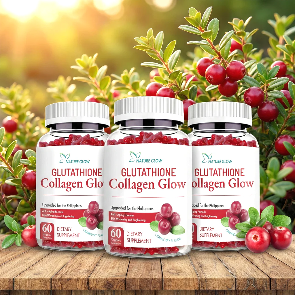 Nature Glow Glutathione Collagen Glow Cranberry Gummies – 3pcs Combo Pack (60 Gummies each) - Image 7