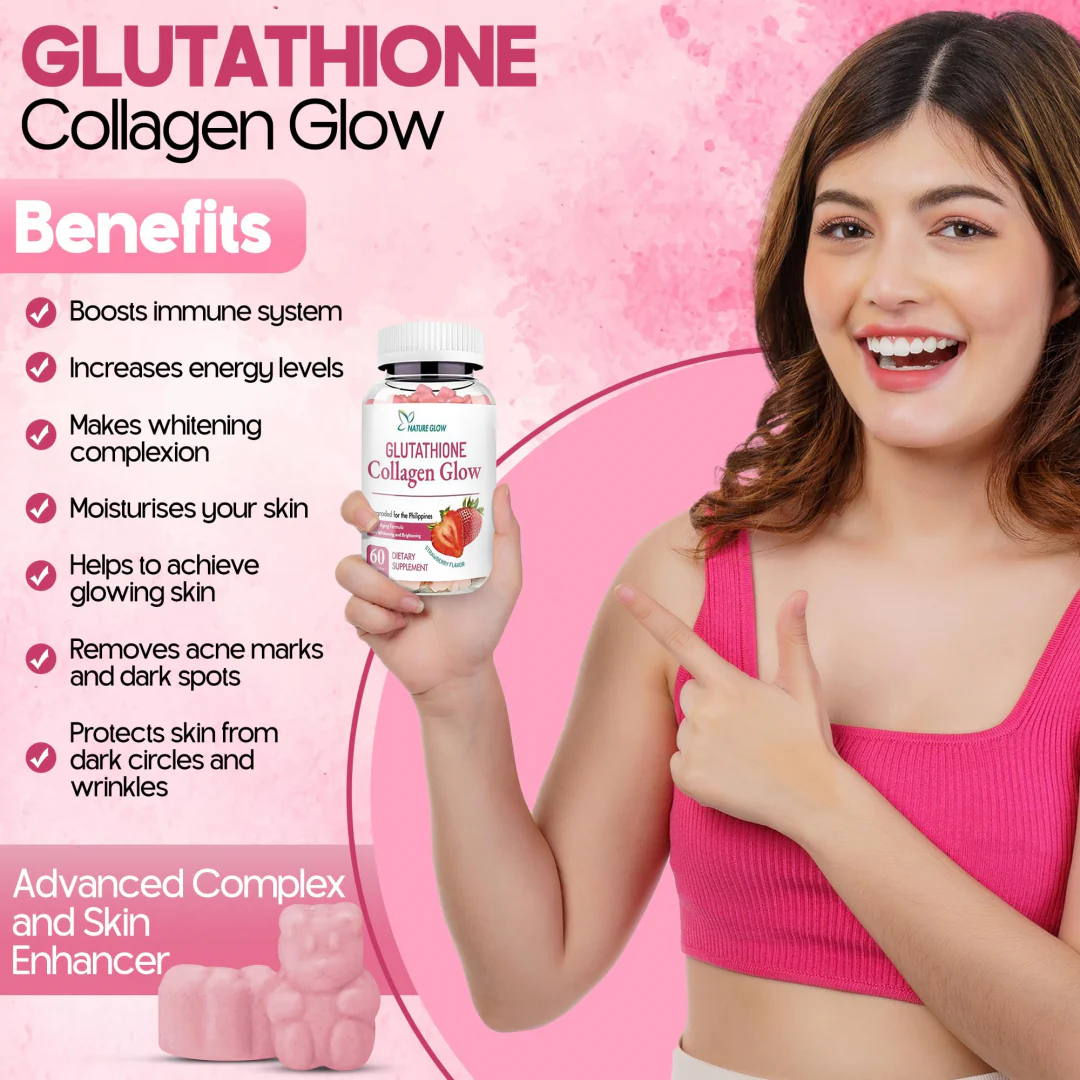 Nature Glow Glutathione Collagen Glow Strawberry Gummies - Image 4