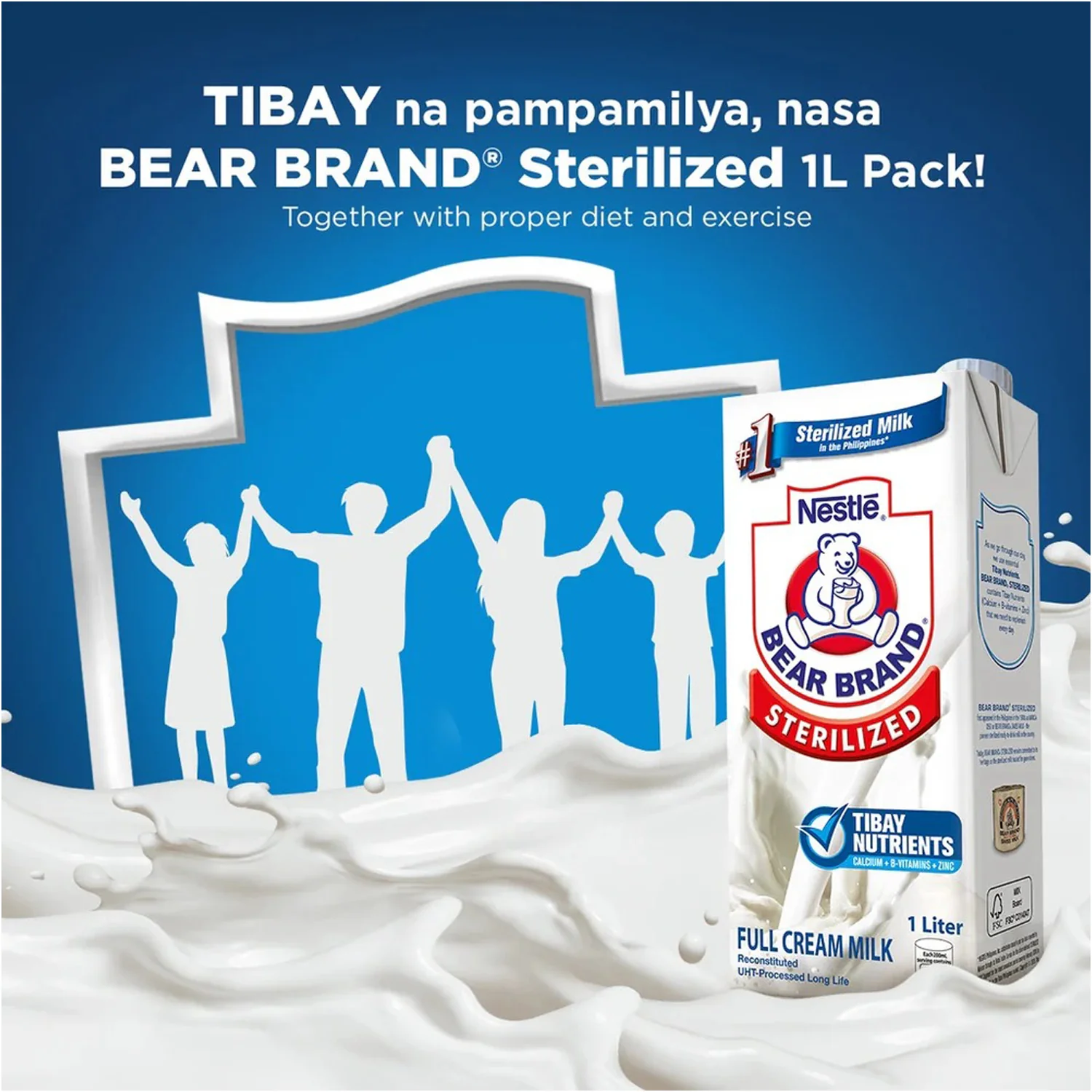 Nestle Bear Brand Sterilized Full Cream Milk - 1L - Image 4