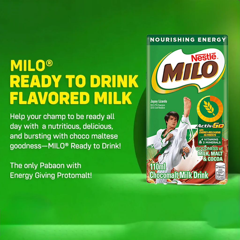 Nestlé MILO Activ-Go Chocomalt Milk Drink – 110ml (Ready-to-Drink) - Image 2