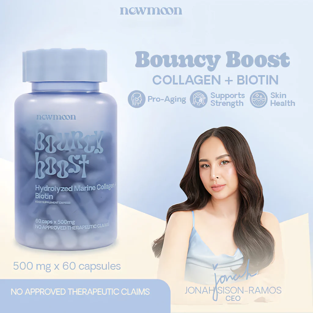 New Moon Bouncy Boost Collagen + Biotin 500mg - 60 Capsules - Image 2