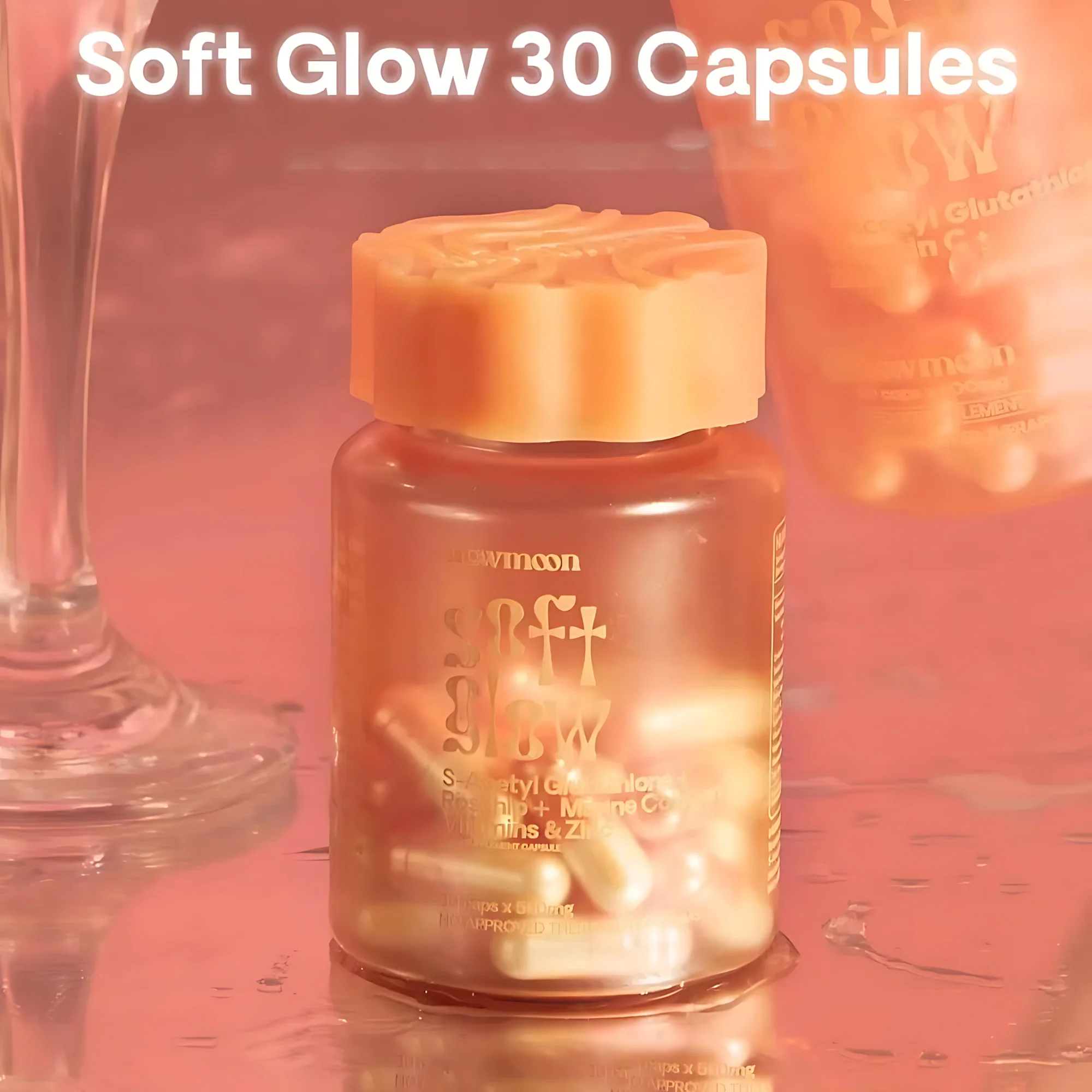 New Moon Soft Glow – S-Acetyl Glutathione, Rosehip, Collagen, Vitamins & Zinc – 30 Capsules (500mg) - Image 3