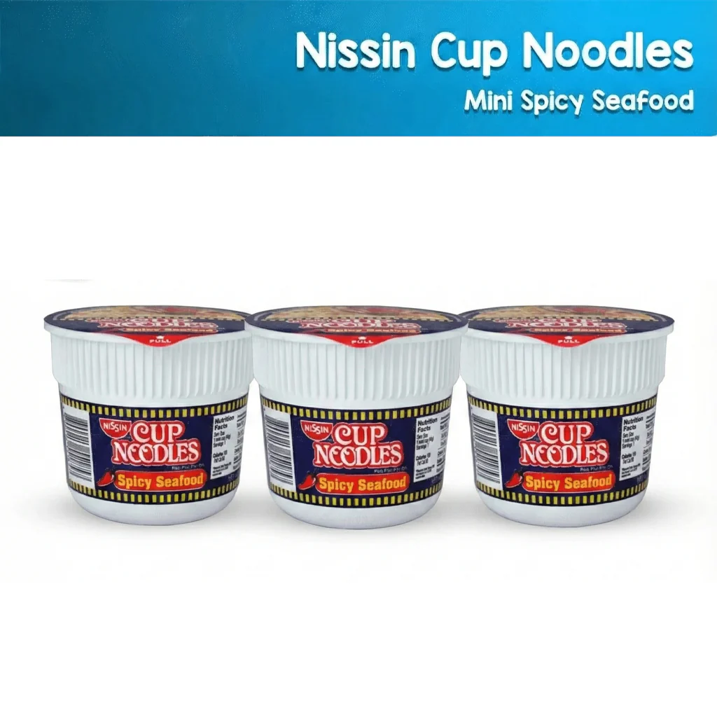 Nissin Cup Noodles Spicy Seafood – 40g × 3 pcs Combo - Image 2
