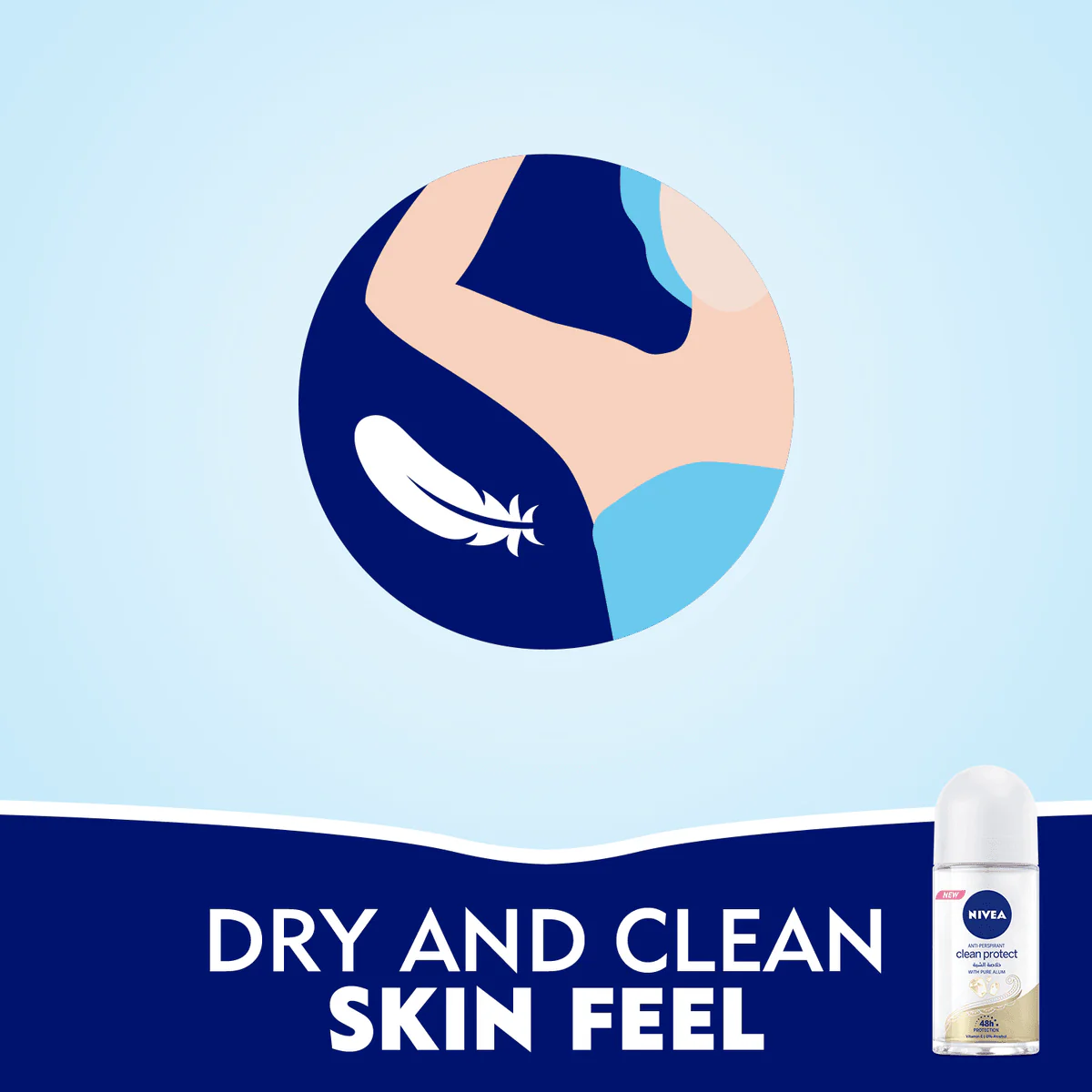 Nivea Clean Protect Anti-Perspirant Deodorant Roll-On 50ml - Image 5