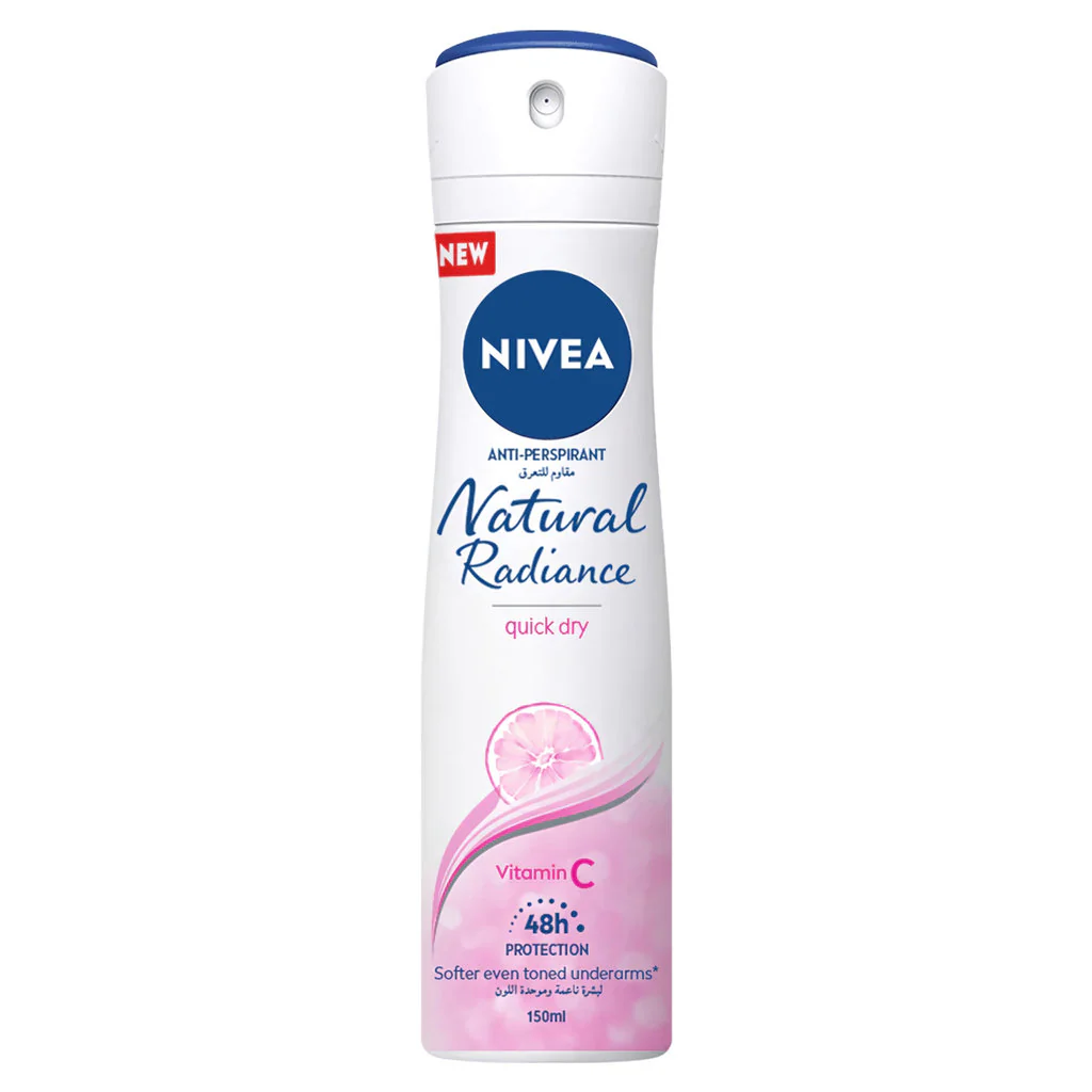 NIVEA Natural Radiance Antiperspirant Spray – 150ml - Image 3