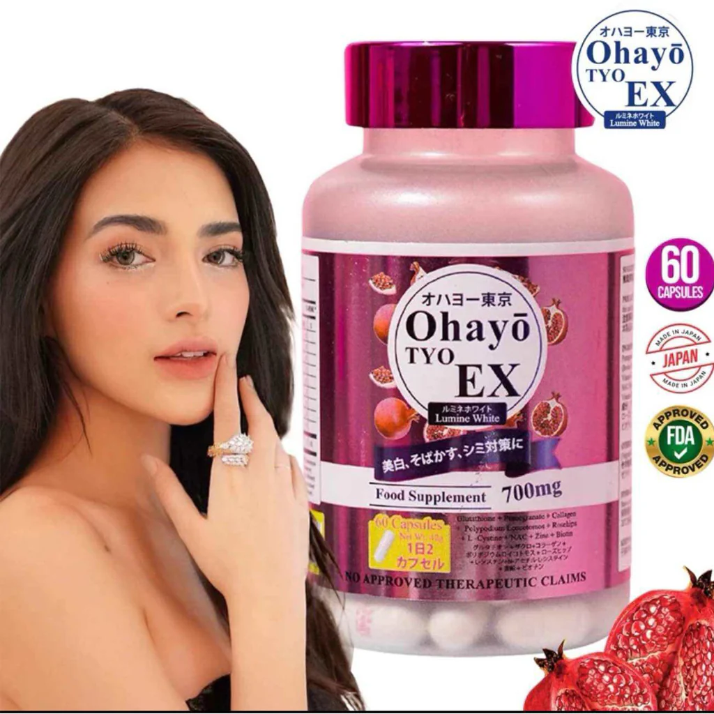 Ohayo Tyo EX Lumine White Glutathione 700mg – 60 Cap - Image 2