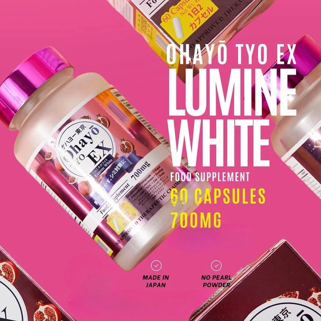 Ohayo Tyo EX Lumine White Glutathione 700mg – 60 Cap - Image 8