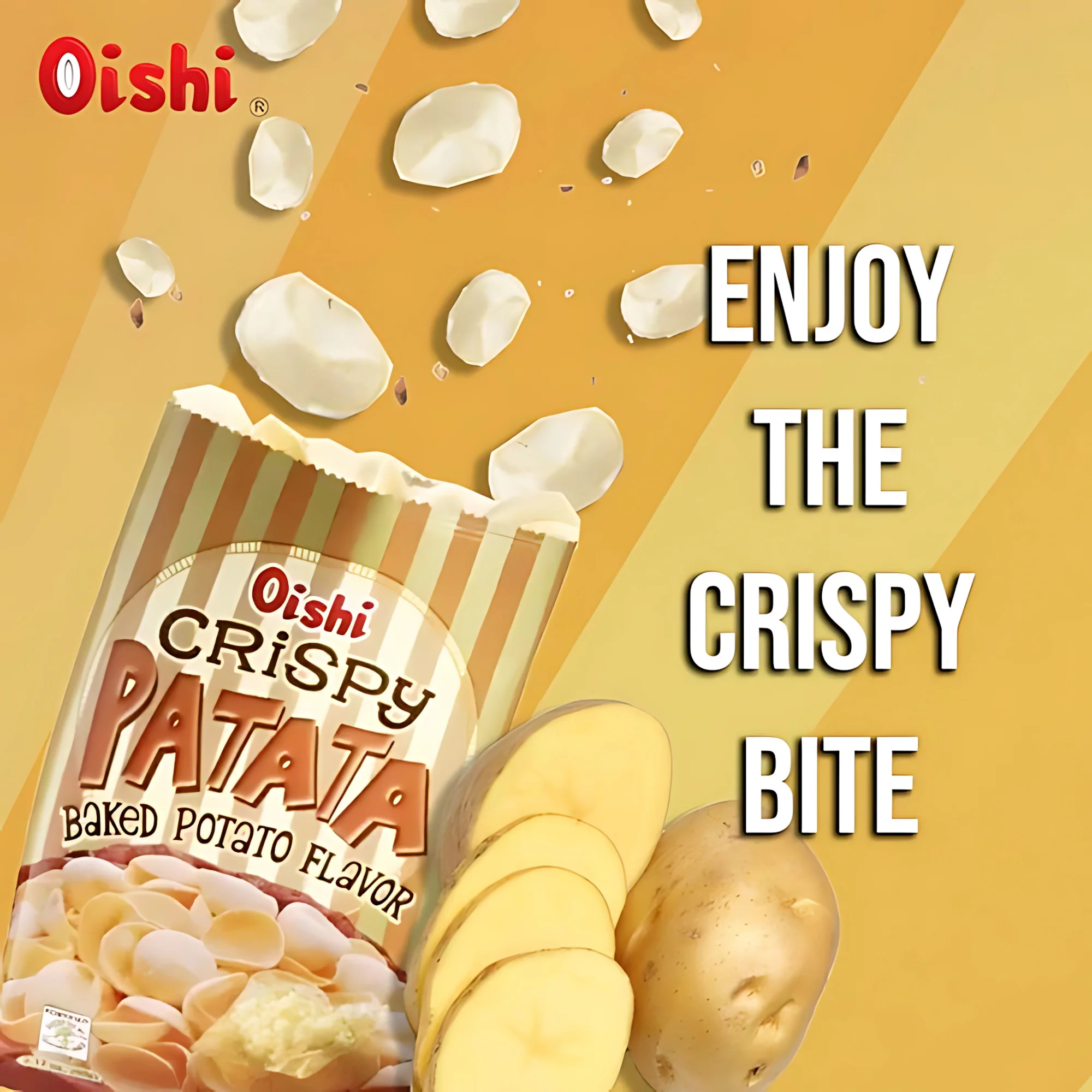 Oishi Crispy Patata – Baked Potato Flavour (85g) - Image 2