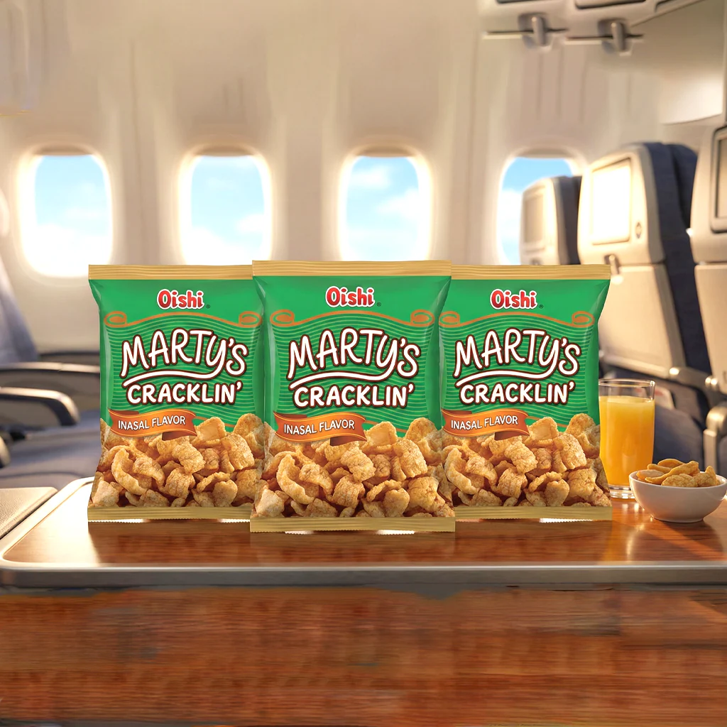 Oishi Marty’s Cracklin’ – Chicken Inasal Flavor (90g × 3pcs Combo) - Image 4