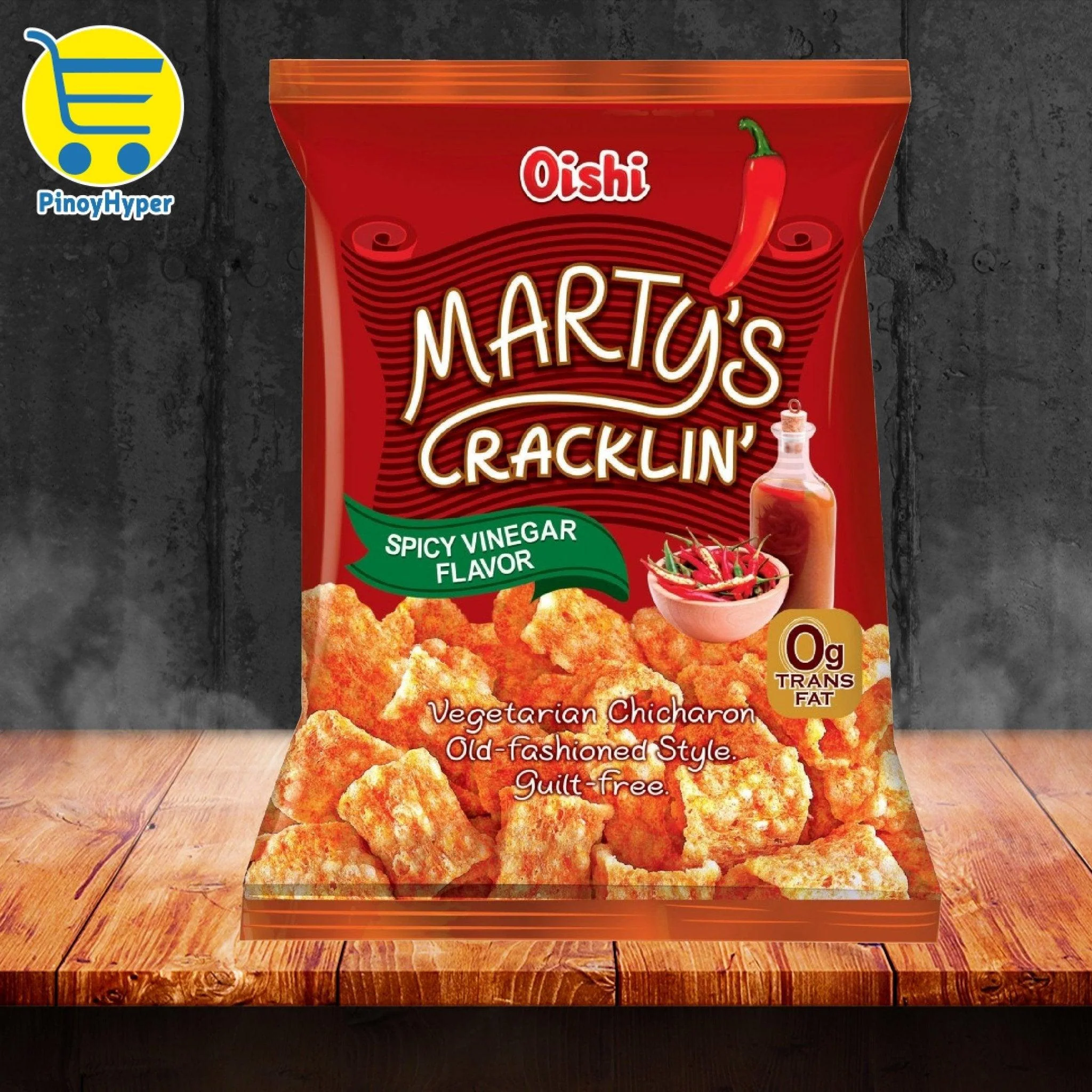 Oishi Marty's Cracklin' Spicy Vinegar Flavor 90g