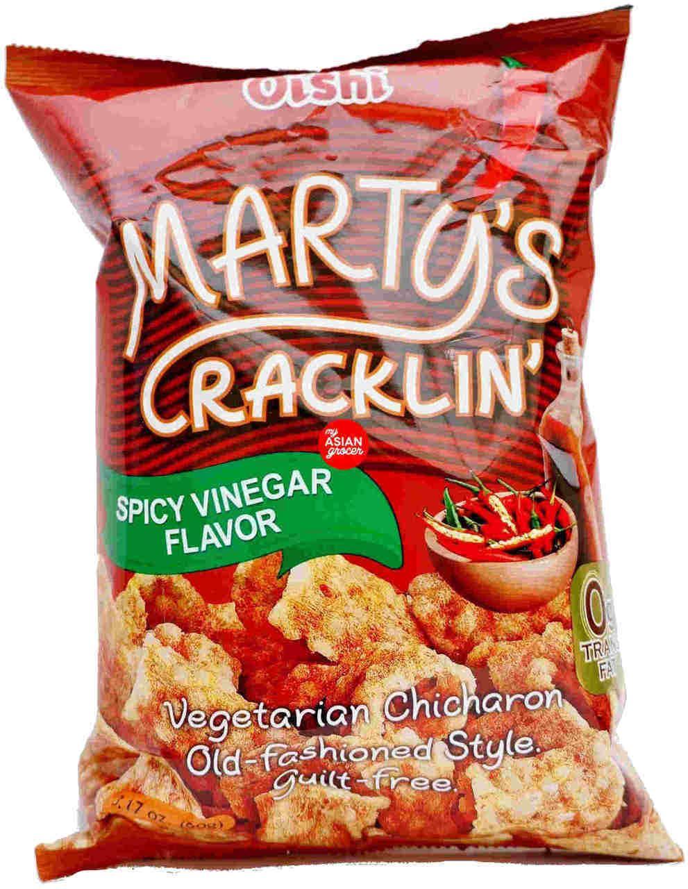 Oishi Marty's Cracklin' Spicy Vinegar Flavor 90g - Image 2