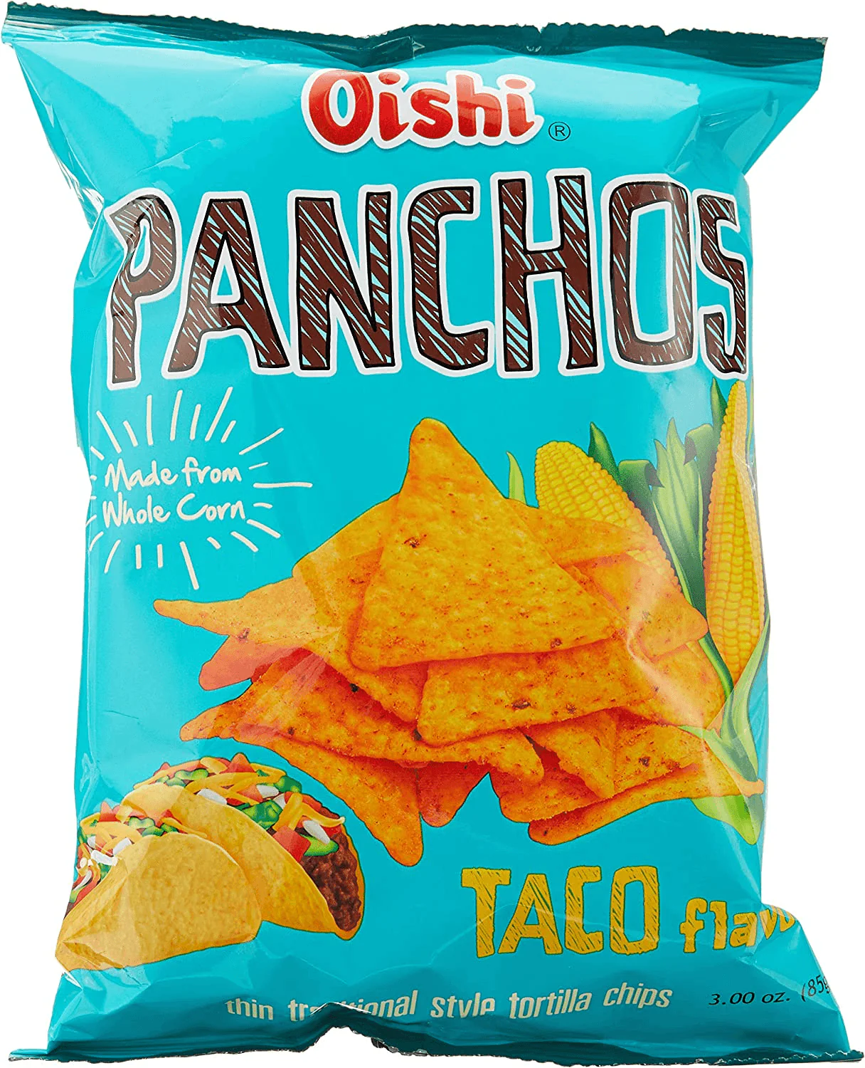 Oishi Nacho Taco Flavour Panchos - 85g - Image 2
