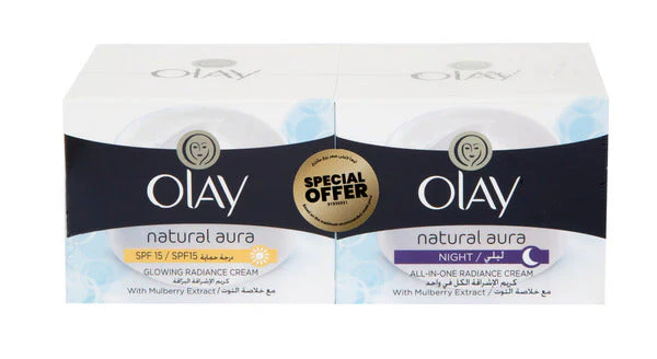 Olay Natural White Day + Night Cream 2 x 50ml