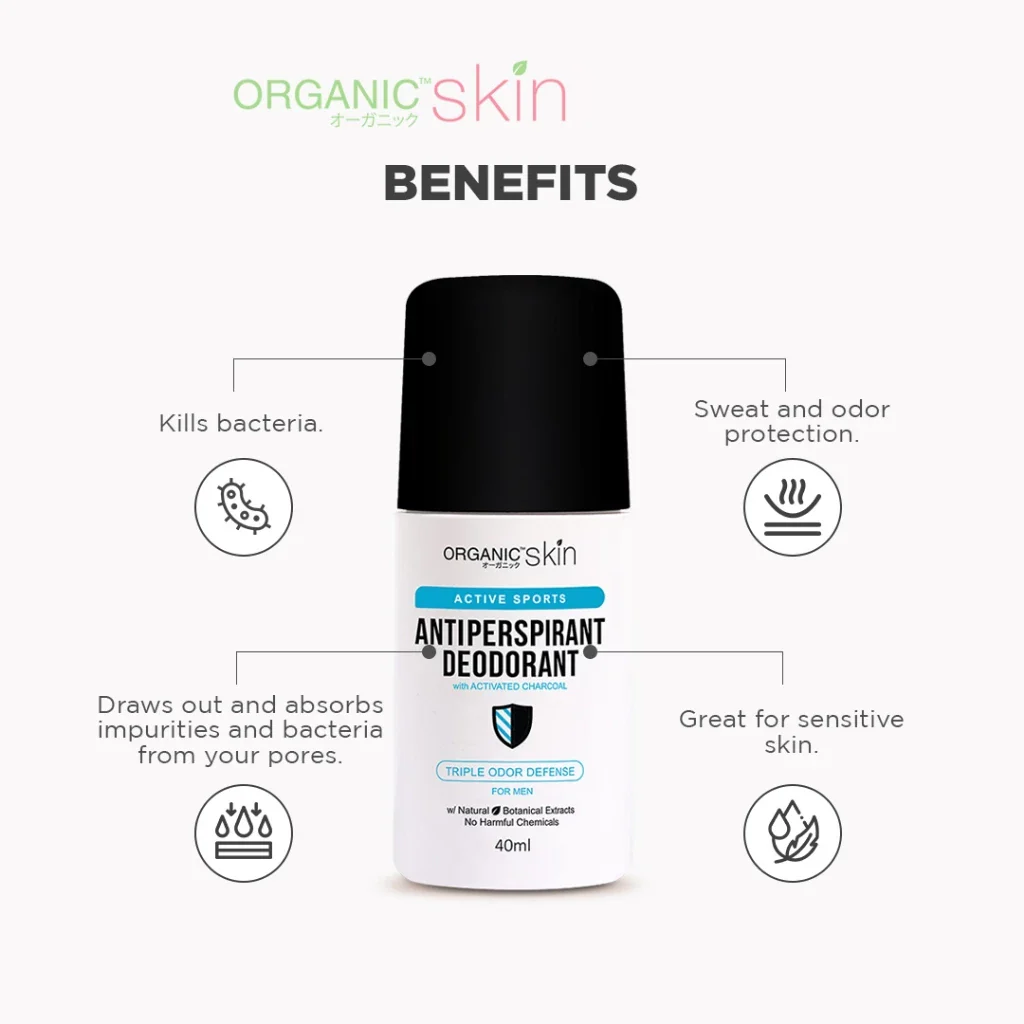 Organic Skin Active Sports Antiperspirant Deodorant For Men - 40ml - Image 6