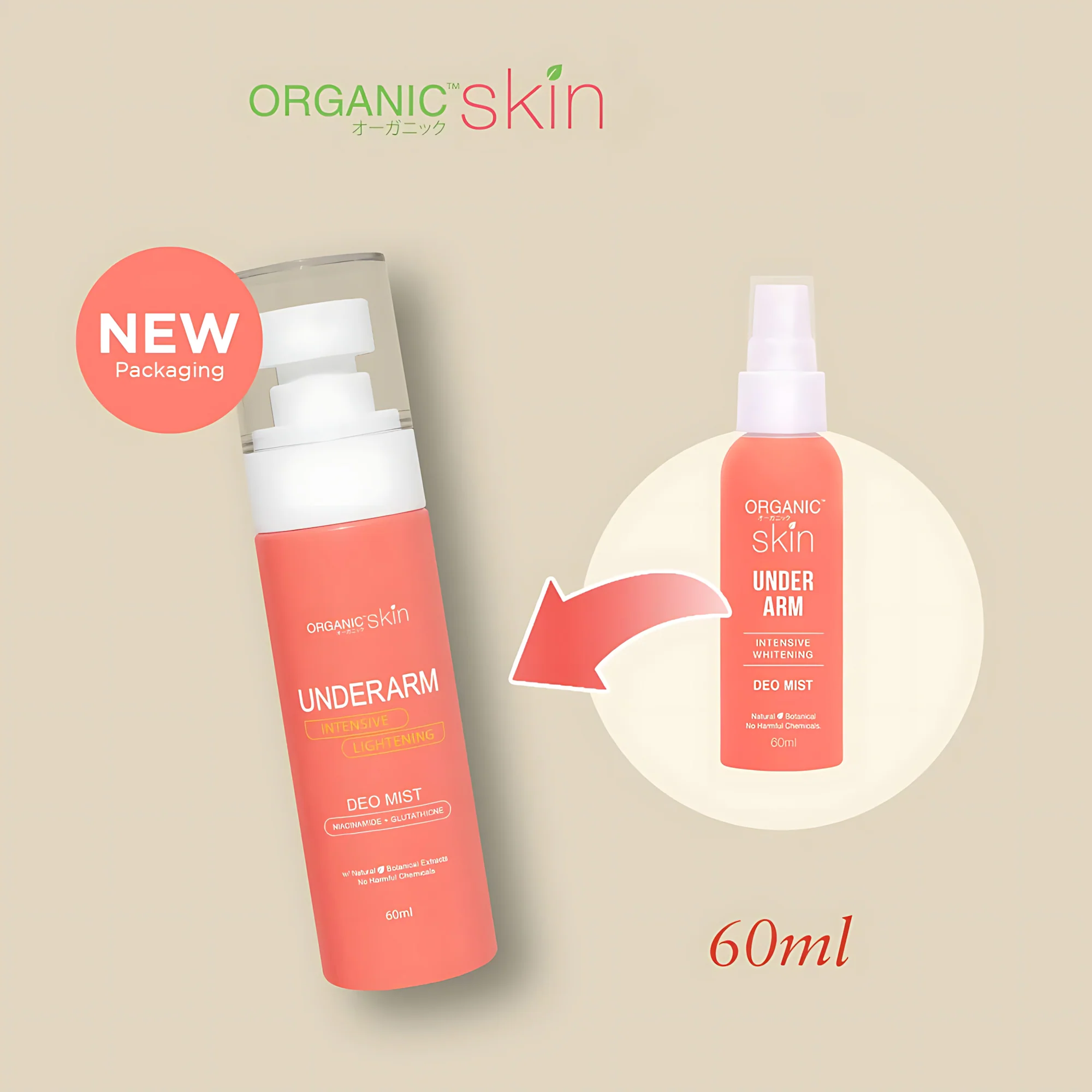 Organic Skin Intensive Brightening Underarm Deo Mist – 60ml - Image 7