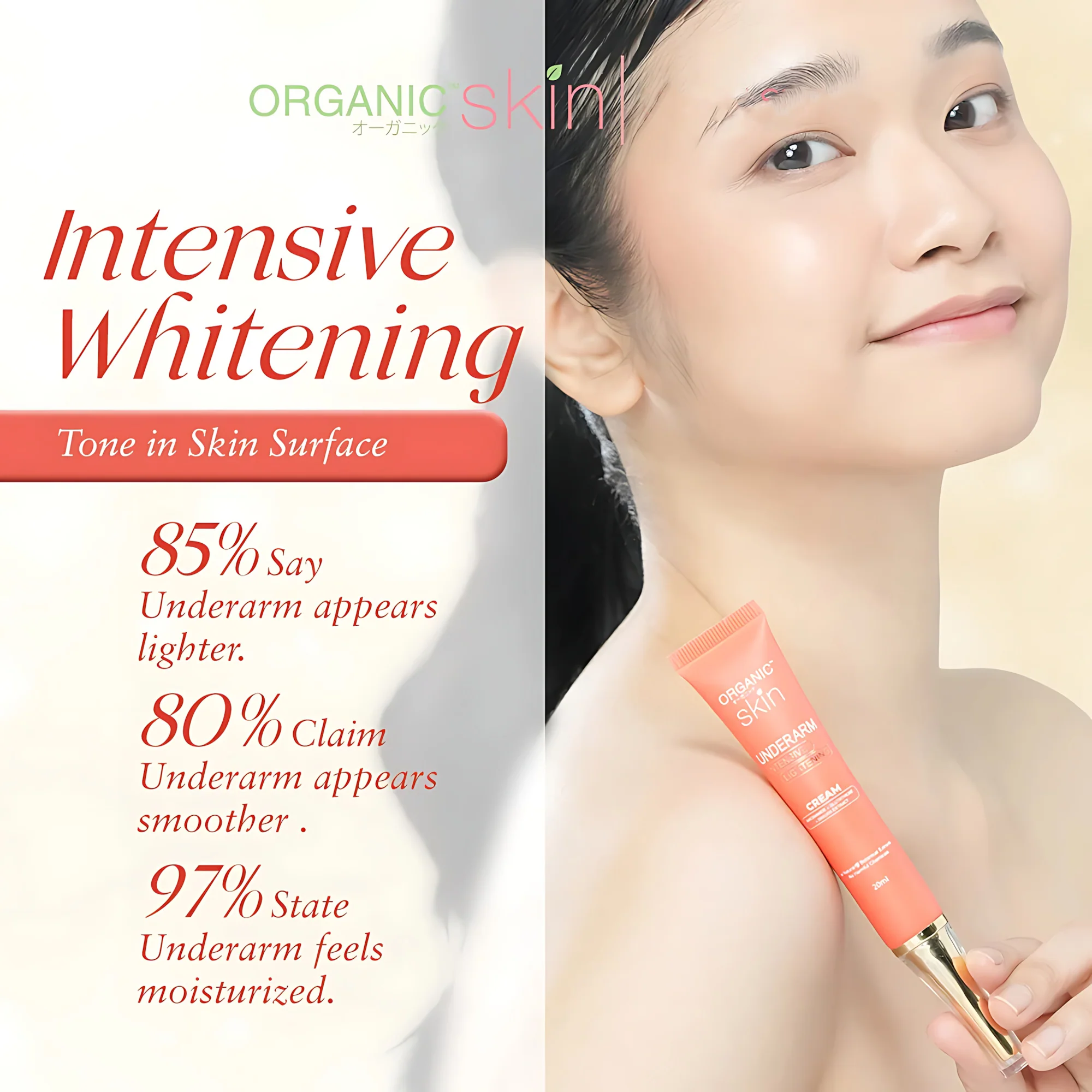 Organic Skin Underarm Intensive Lightening Cream – 20ml - Image 2