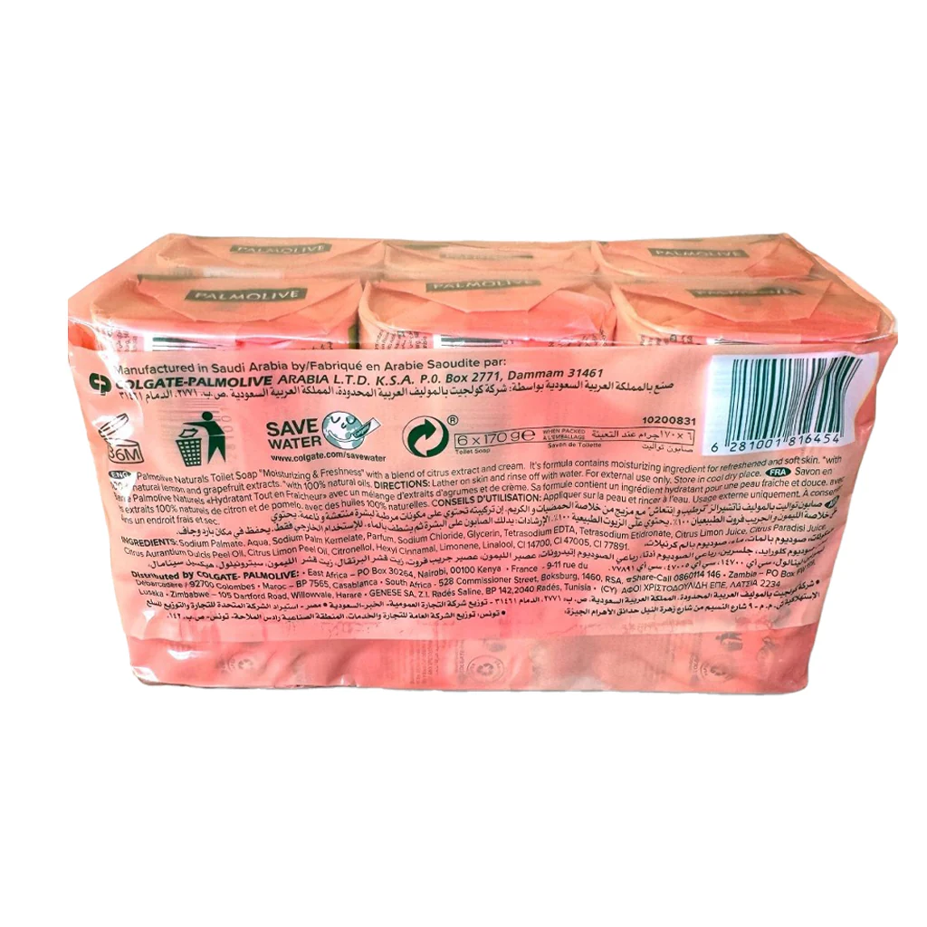 Palmolive Naturals Moisturizing & Freshness Soap – 170g (Pack of 6) - Image 3