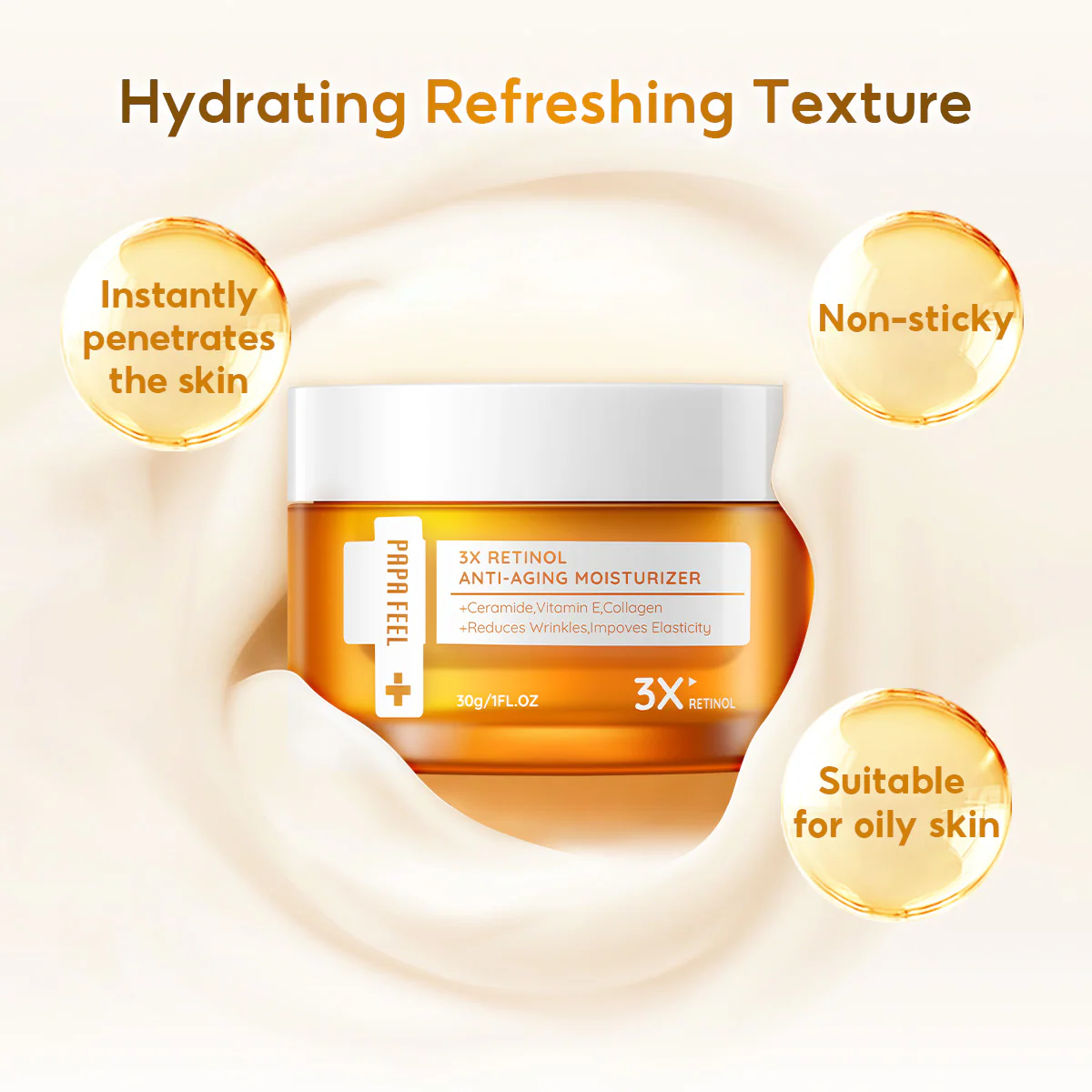 PAPA FEEL 3X Retinol Anti-Aging Moisturizer - 30g - Image 9