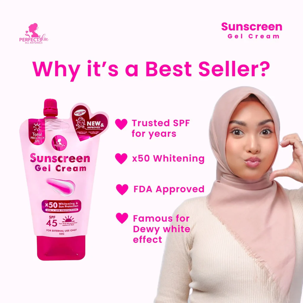 PerfectSkin Sunscreen Gel Cream SPF45 (50g) - Image 8