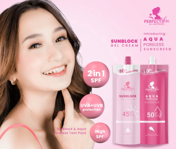 PerfectSkin Aqua Poreless & Sunblock Gel Cream Twin Pack - Image 5