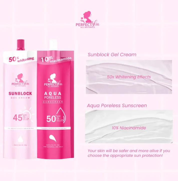 PerfectSkin Aqua Poreless & Sunblock Gel Cream Twin Pack - Image 6