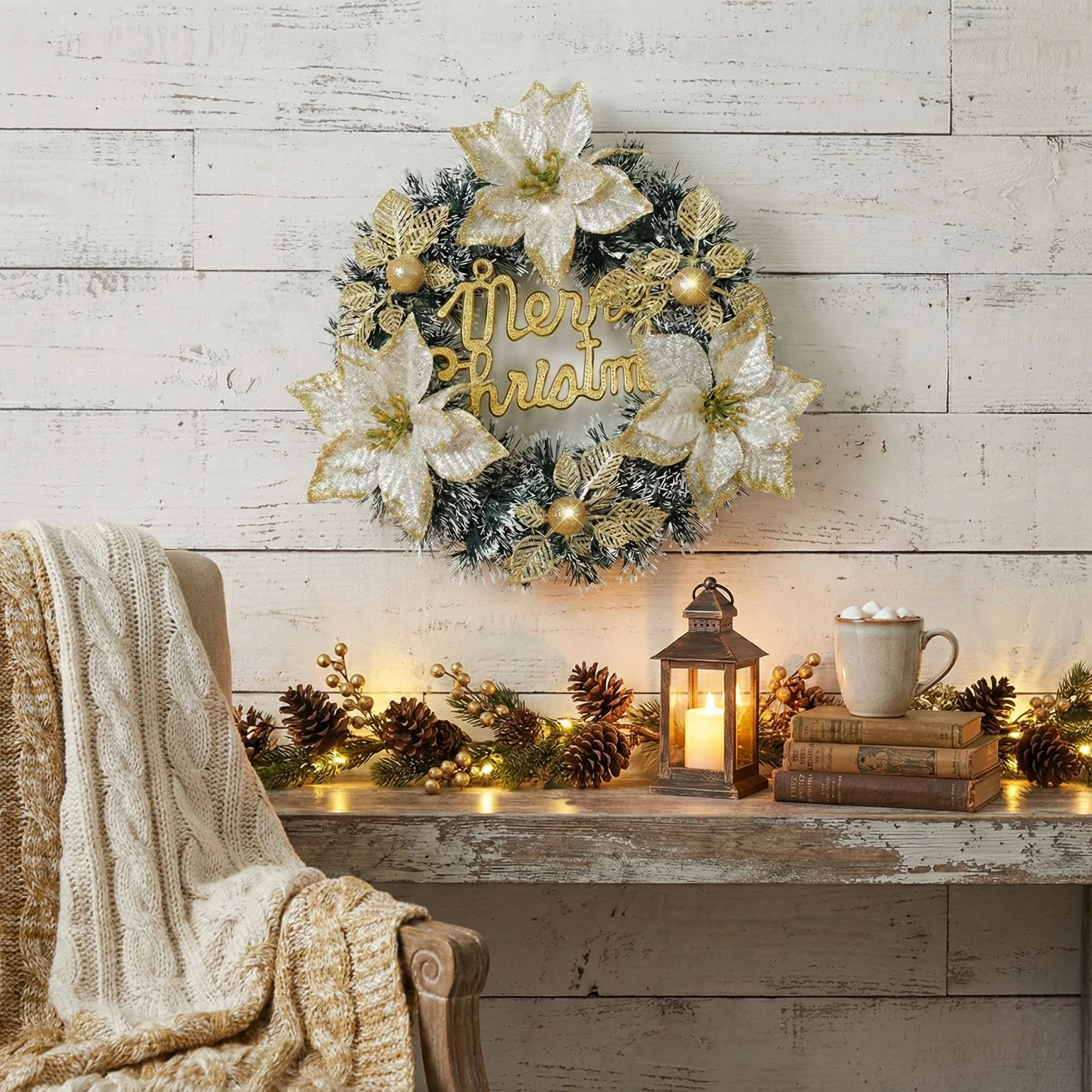 Christmas Wreath – Elegant Floral Holiday Door Decor | Indoor & Outdoor - Image 2