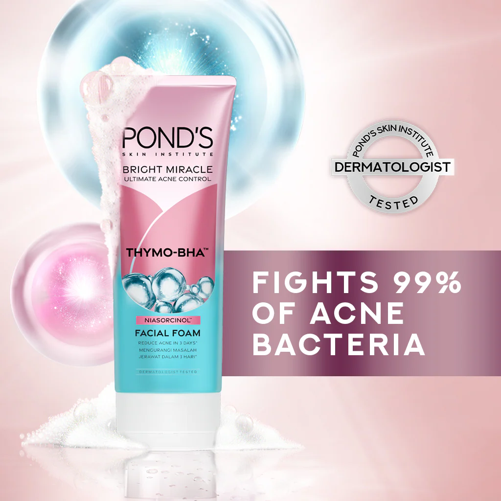 Ponds Ultimate Acne Control THYMO-BHA Facial Foam - 100g - Image 2