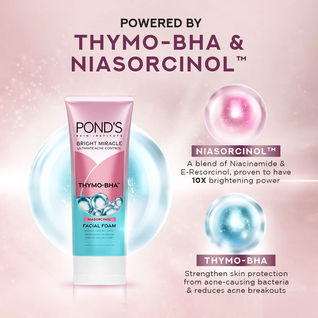 Ponds Ultimate Acne Control THYMO-BHA Facial Foam - 100g - Image 5