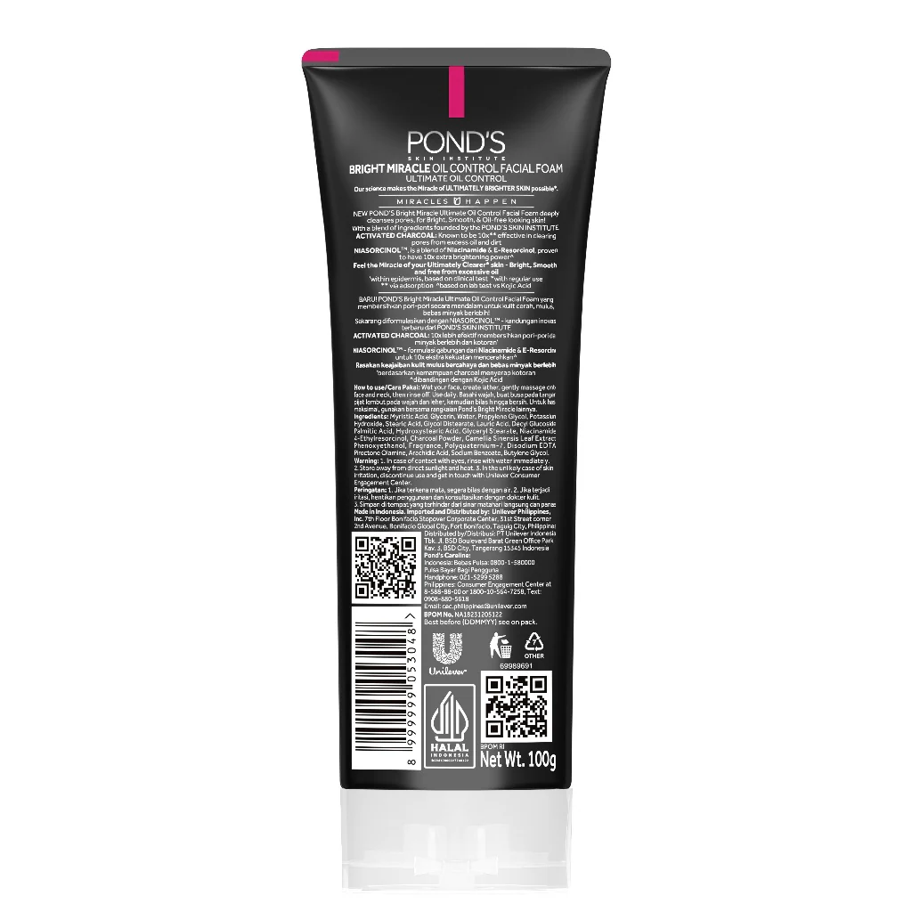 Ponds Ultimate Oil Control Activated Charcoal Facial Foam - 100g - Image 3