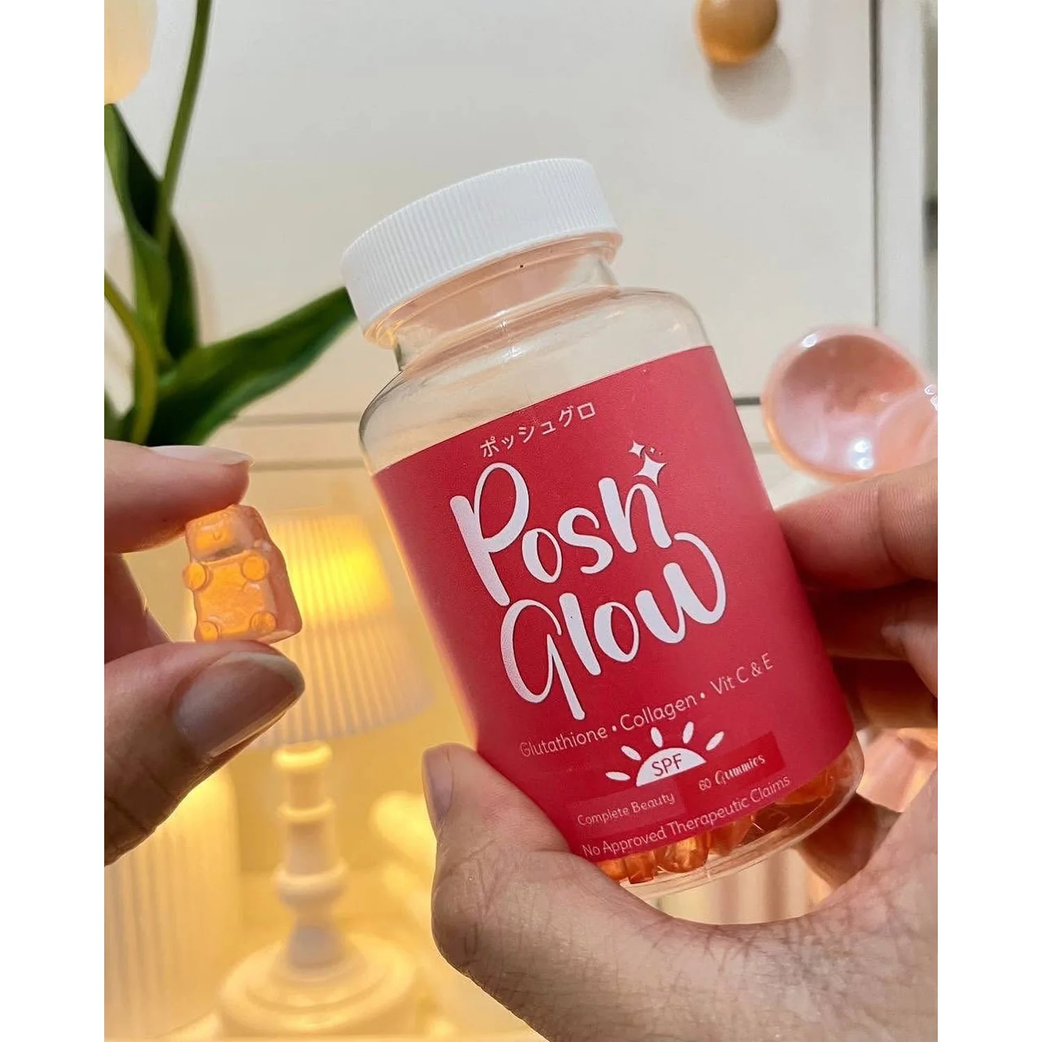 Posh Glow All-In-One Beauty Gummy – Lychee Flavor - Image 2
