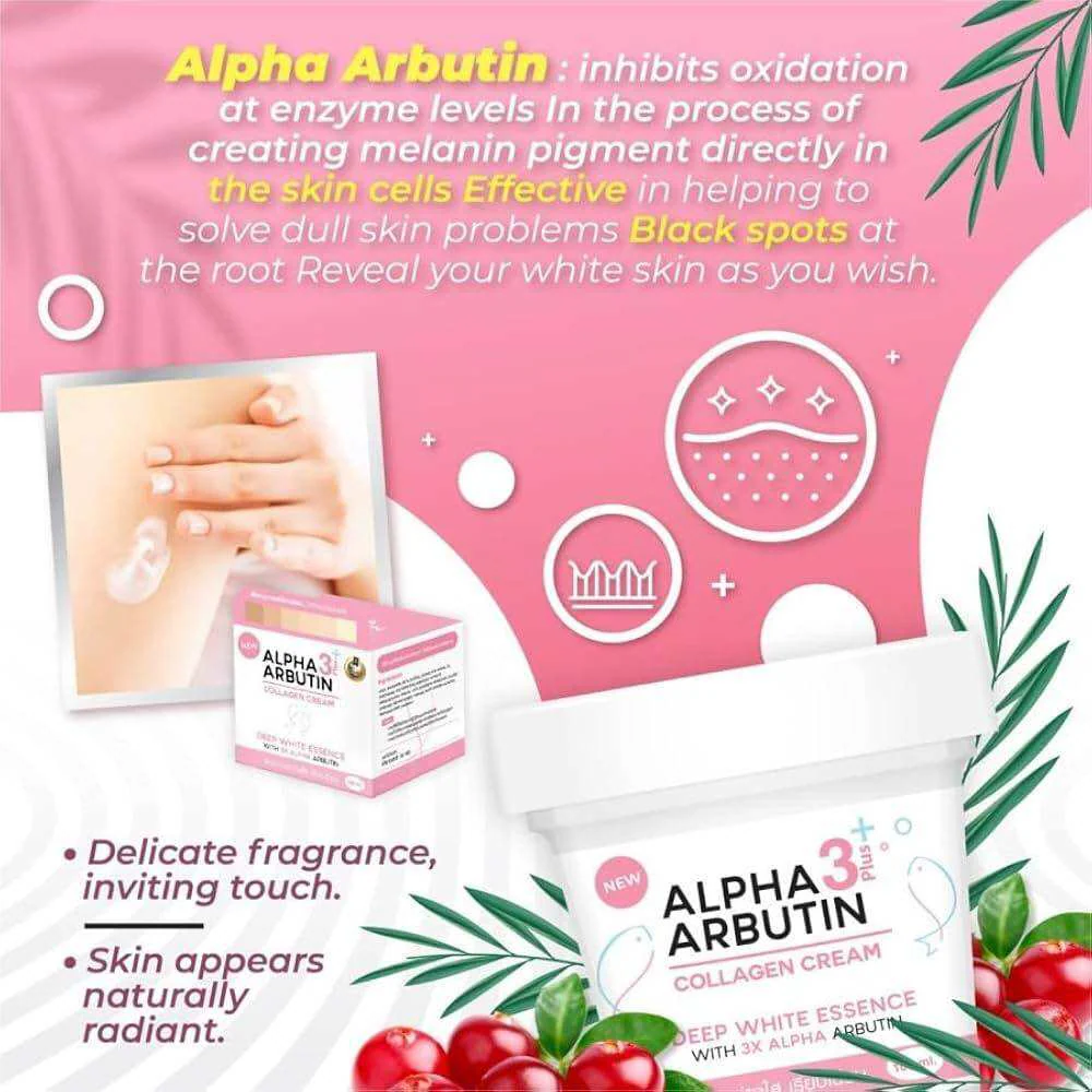 Precious Skin Alpha Arbutin 3 Plus Collagen Cream for Face and Body - 100g - Image 3
