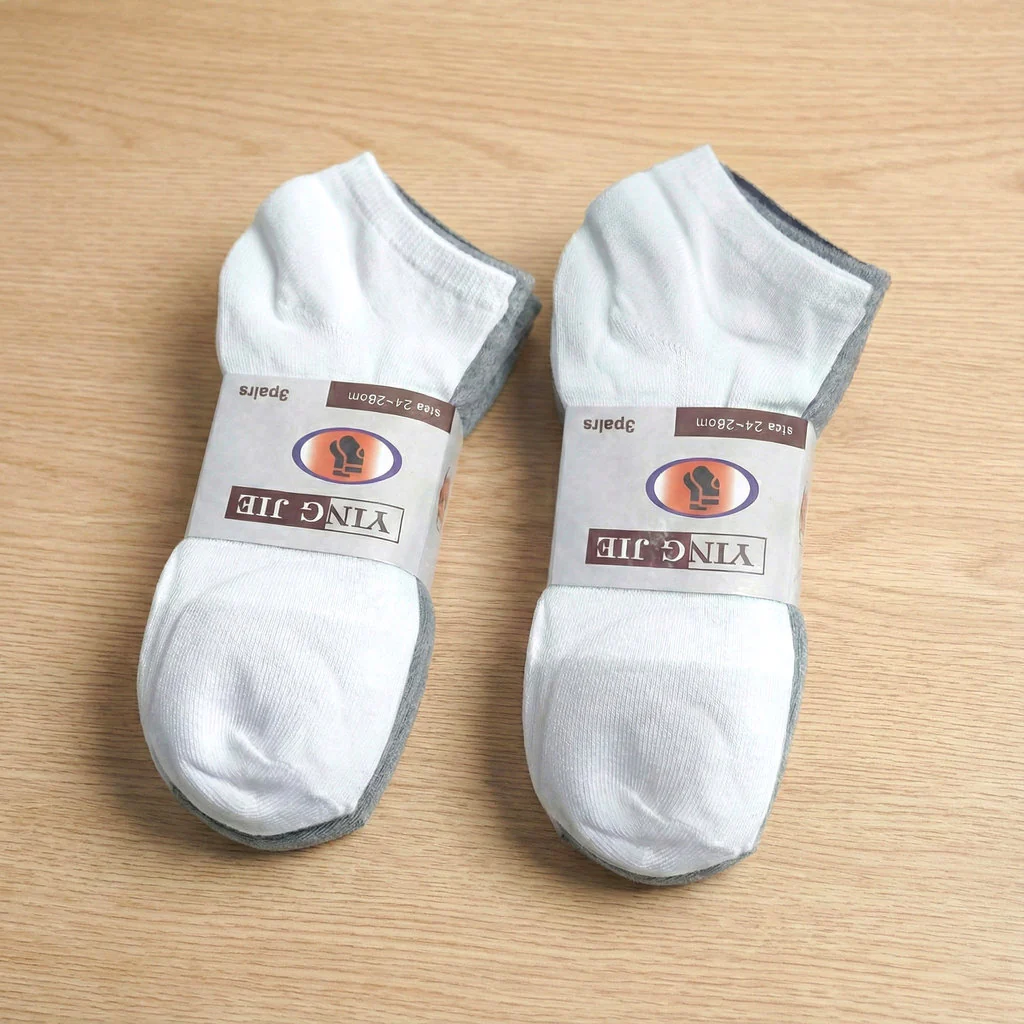Premium Ankle-Length Socks – Pack of 6 Pairs (24–26cm, Assorted Colors)