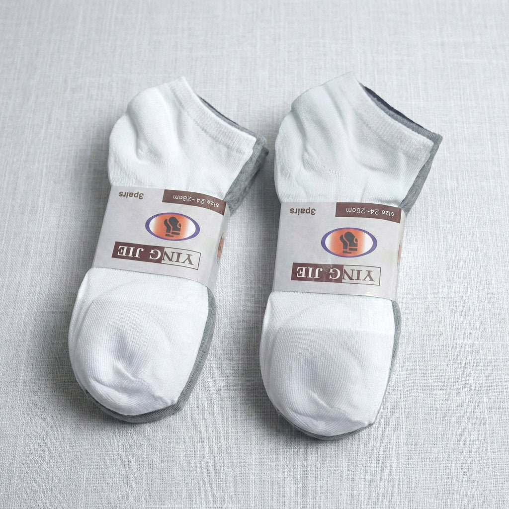 Premium Ankle-Length Socks – Pack of 6 Pairs (24–26cm, Assorted Colors) - Image 3