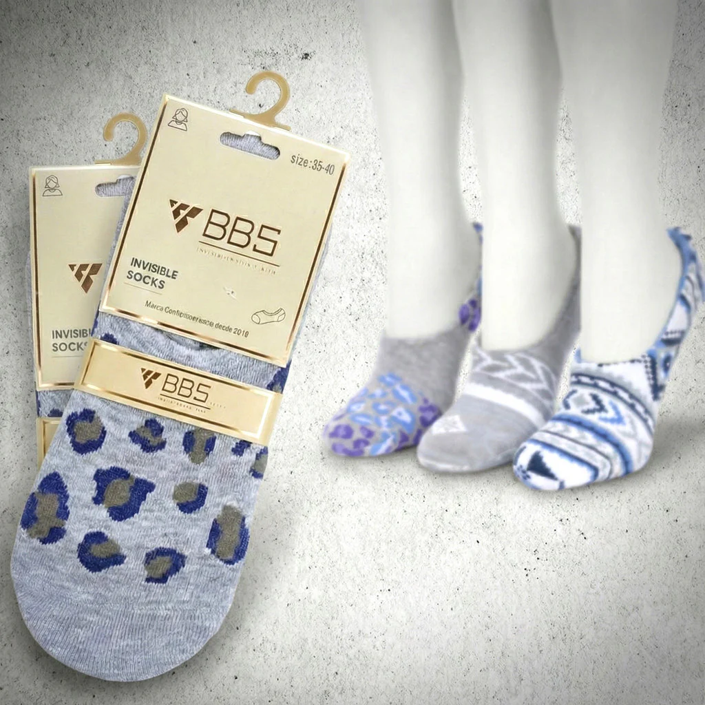 Premium Slipper Socks / Invisible Socks – Pack of 6 (Size 35–40 | Assorted Designs) - Image 2