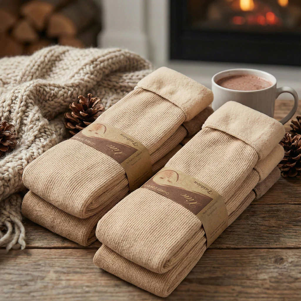 Premium Winter Thermal Socks – 6 Pairs (Solid Colors)
