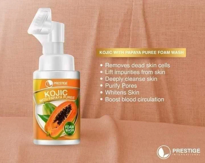 Prestige Kojic With Papaya Puree Foam Wash - 100ml - Image 6