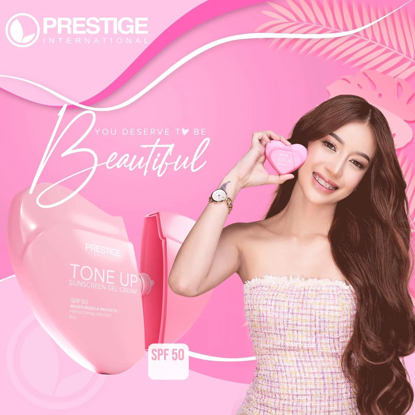 Prestige Tone Up Sunscreen Gel Cream Spf50 - 50g - Image 5