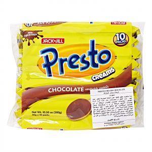 Presto Creams Cookie Chocolate Pack of 10x30gm