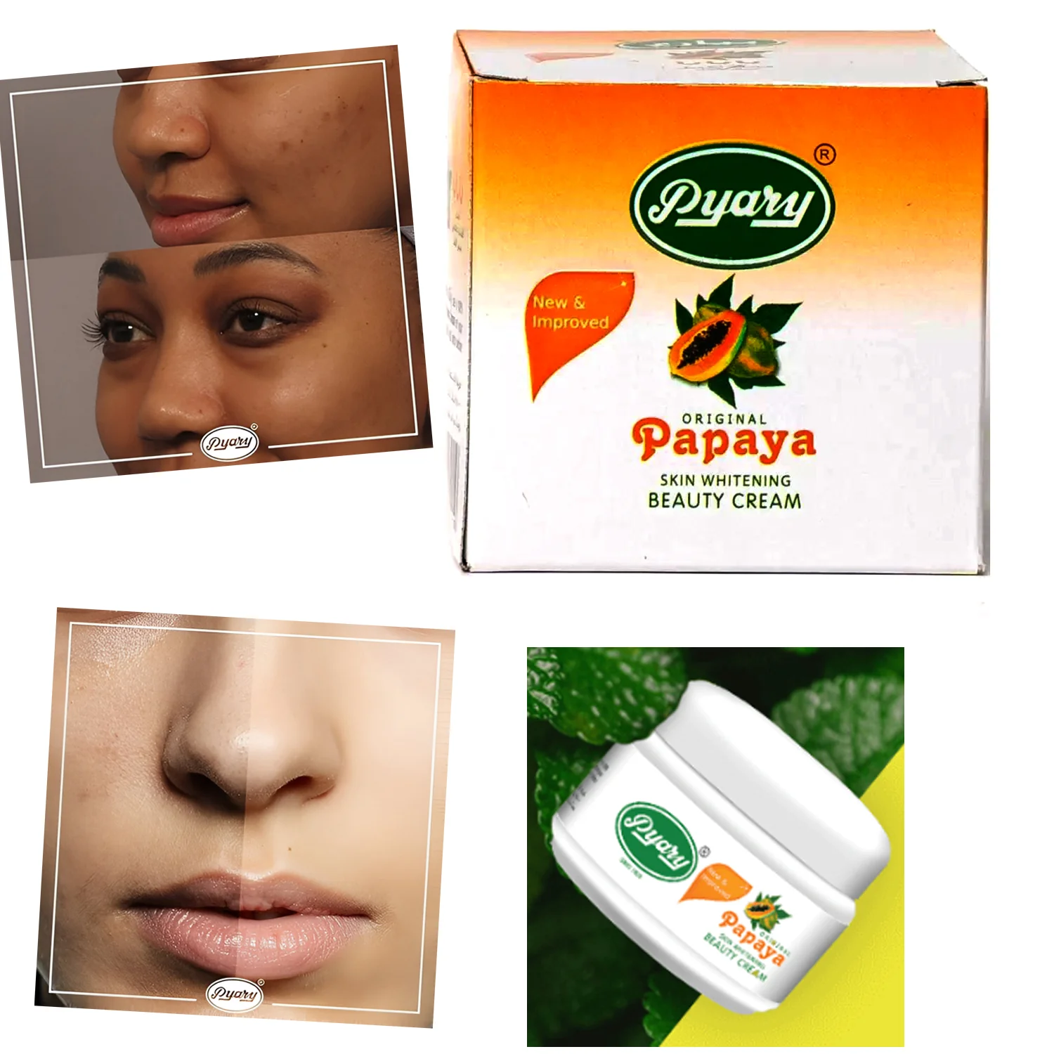 Pyary Papaya Herbal Skin Whitening Beauty Cream – 80 g - Image 2