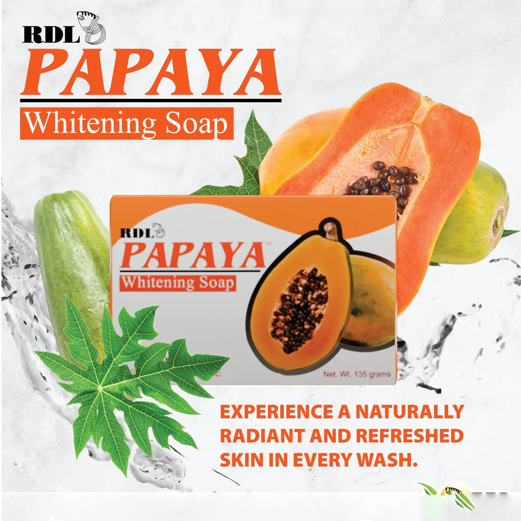 RDL Papaya Brightening Soap with Sunscreen – 3X Value Pack (3 x 65g) - Image 3