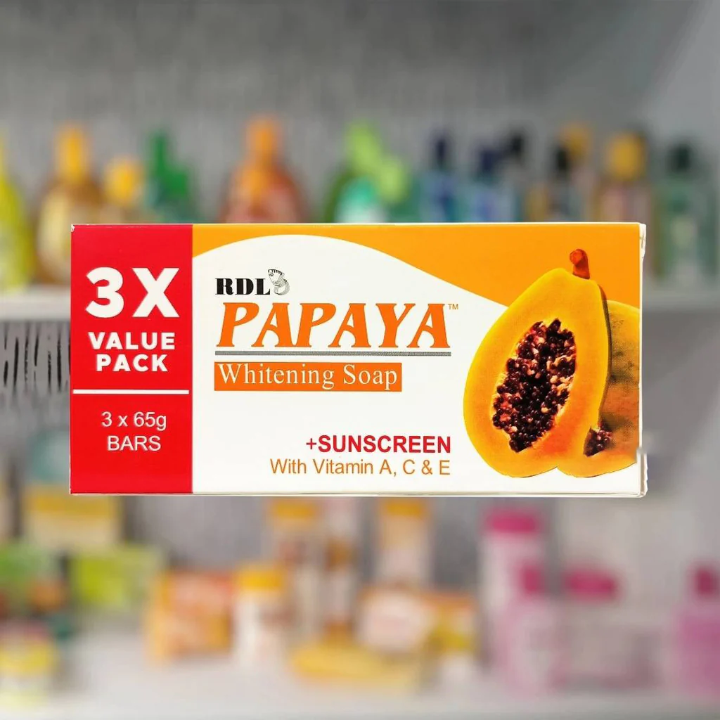 RDL Papaya Brightening Soap with Sunscreen – 3X Value Pack (3 x 65g) - Image 6