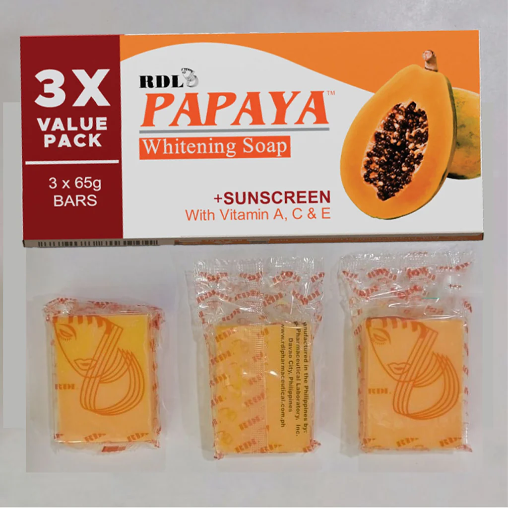 RDL Papaya Brightening Soap with Sunscreen – 3X Value Pack (3 x 65g) - Image 8