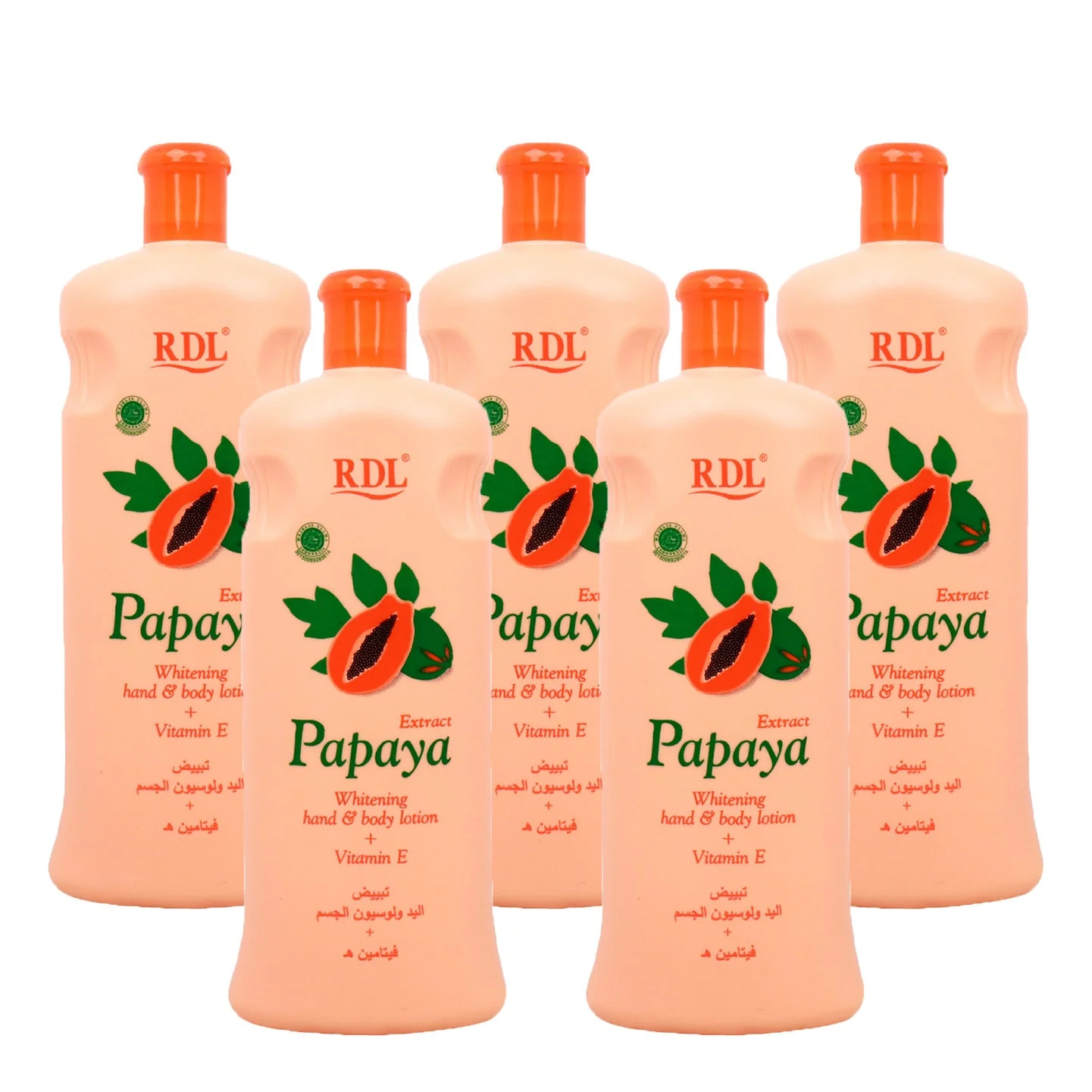 RDL Papaya Whitening Body Lotion + Vitamin E - 600ml (5+1) Offer