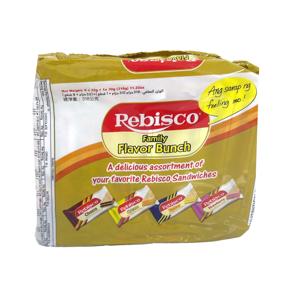 Rebisco Family Flavor Bunch – Assorted Cracker Sandwiches with Cream Filling (318g) - Image 2