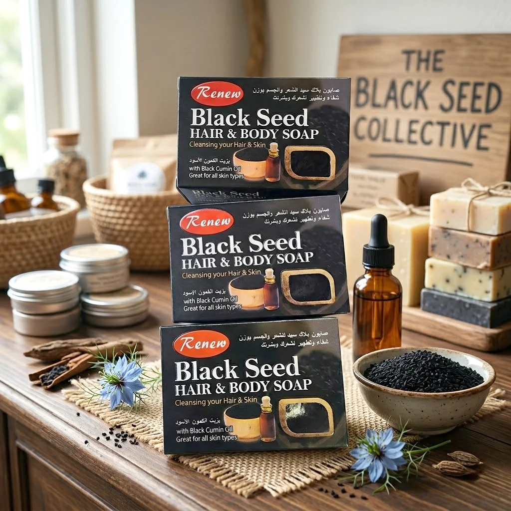 Renew Black Seed Hair & Body Soap – 3PCS Combo (90g Each) - Image 2