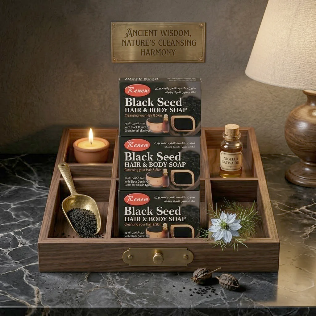Renew Black Seed Hair & Body Soap – 3PCS Combo (90g Each) - Image 3