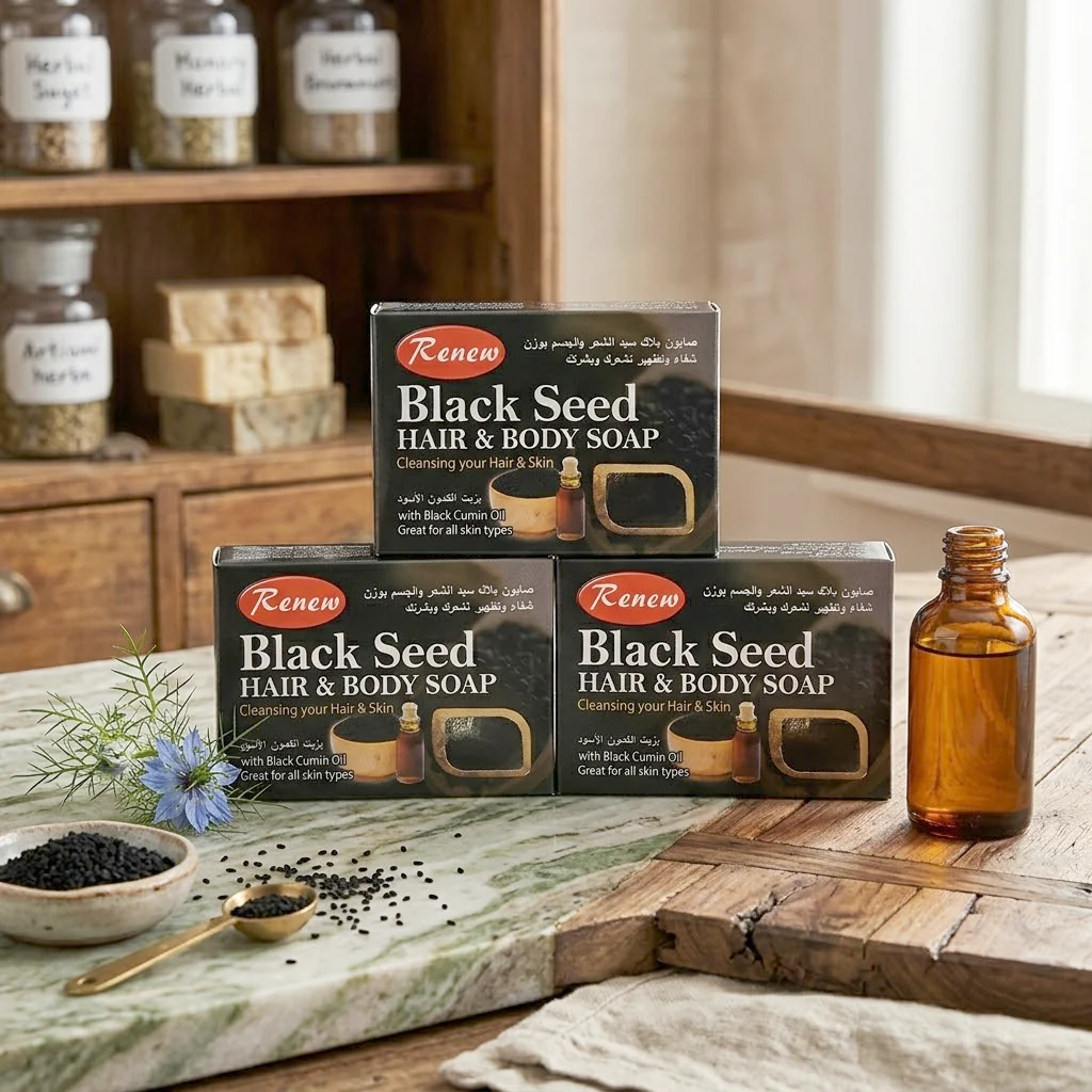 Renew Black Seed Hair & Body Soap – 3PCS Combo (90g Each) - Image 4