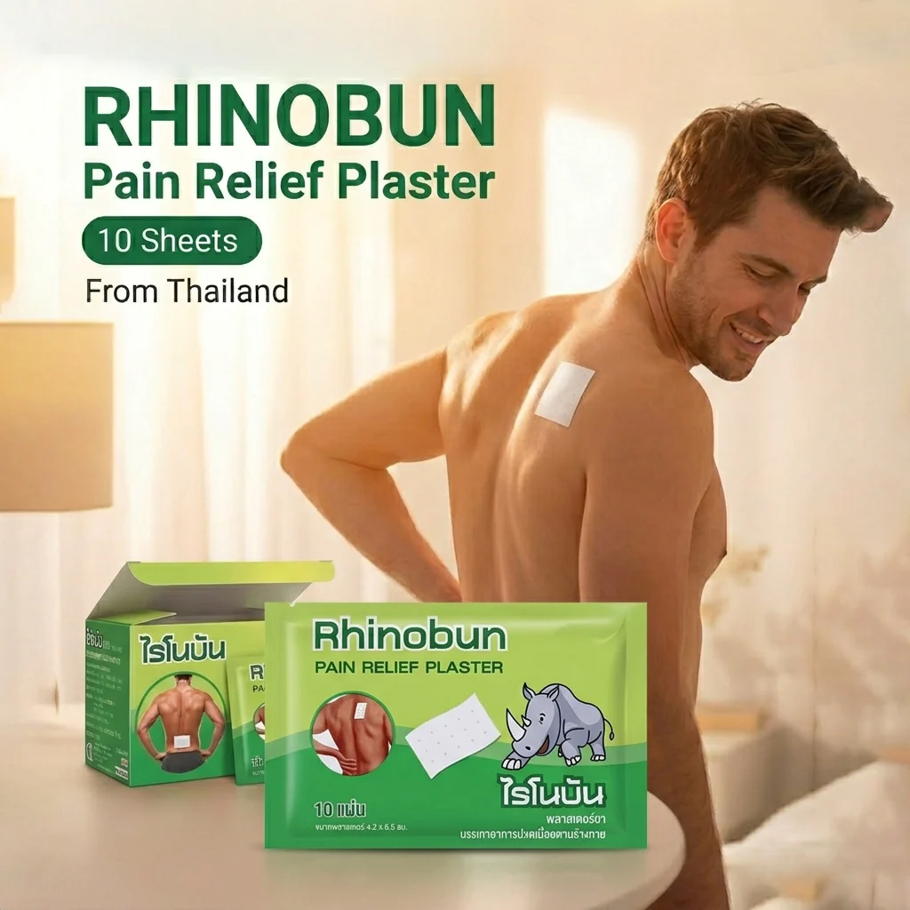 Rhinobun Pain Relief Plaster Sachet (10 Sheets) - Image 5