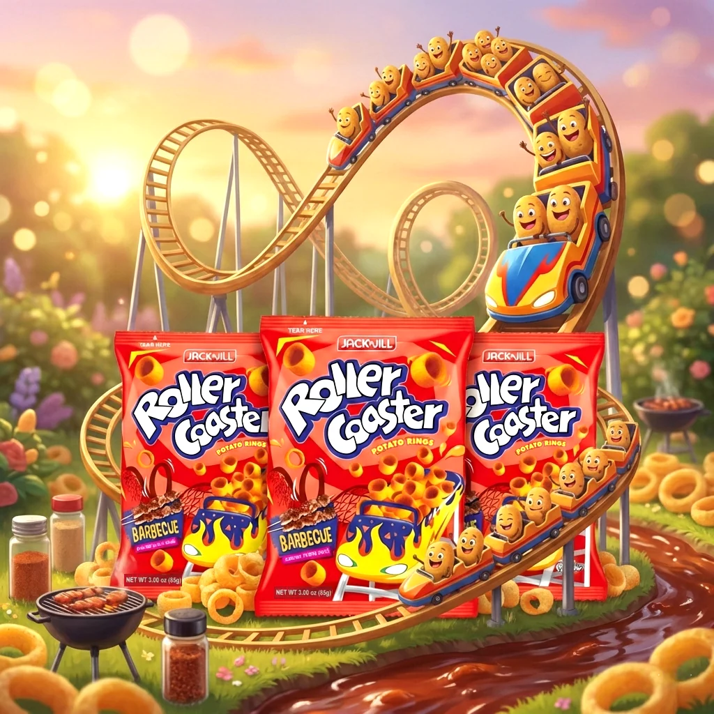Roller Coaster Potato Rings – Barbecue Flavor (85g) | 3pcs Combo