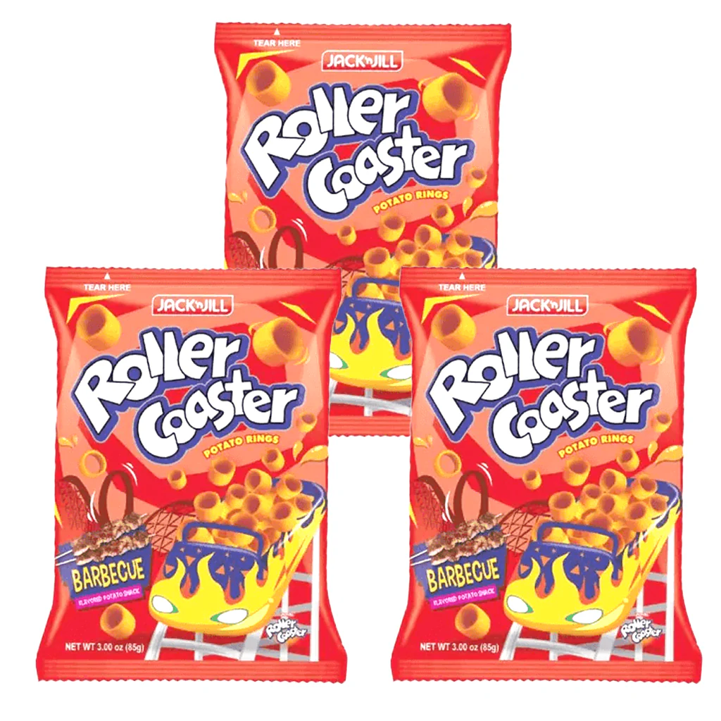 Roller Coaster Potato Rings – Barbecue Flavor (85g) | 3pcs Combo - Image 2